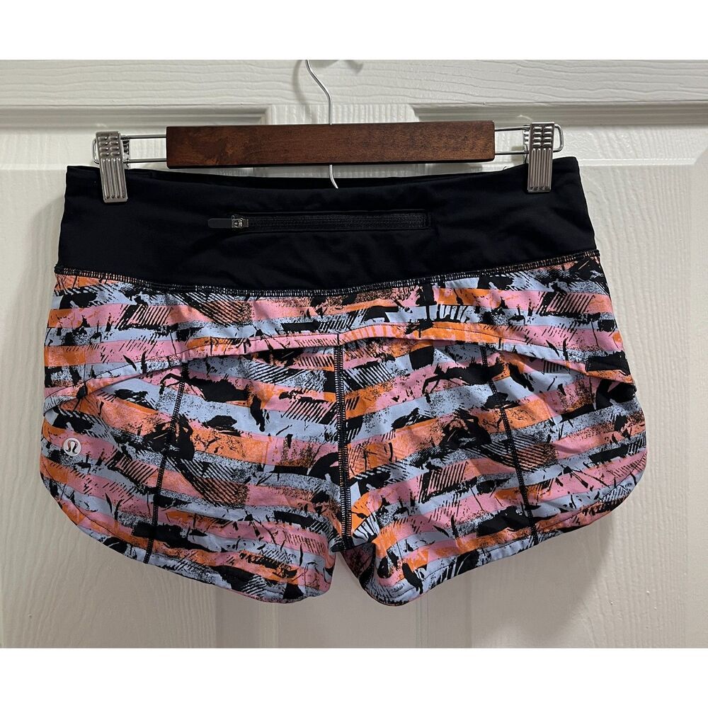 Lululemon Speed Up Short 2.5 Rare Inversion Multi Size 4 Activewear Running - Picture 6 of 11